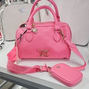 Juicy Couture Pink Satchel with Heart Charm